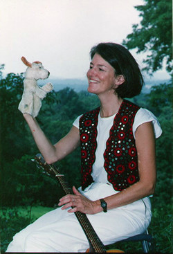 Lydia and dog puppet